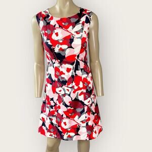 The Limited Sleeveless Floral Sheath Dress Lined Textured Size 2 Multicolor